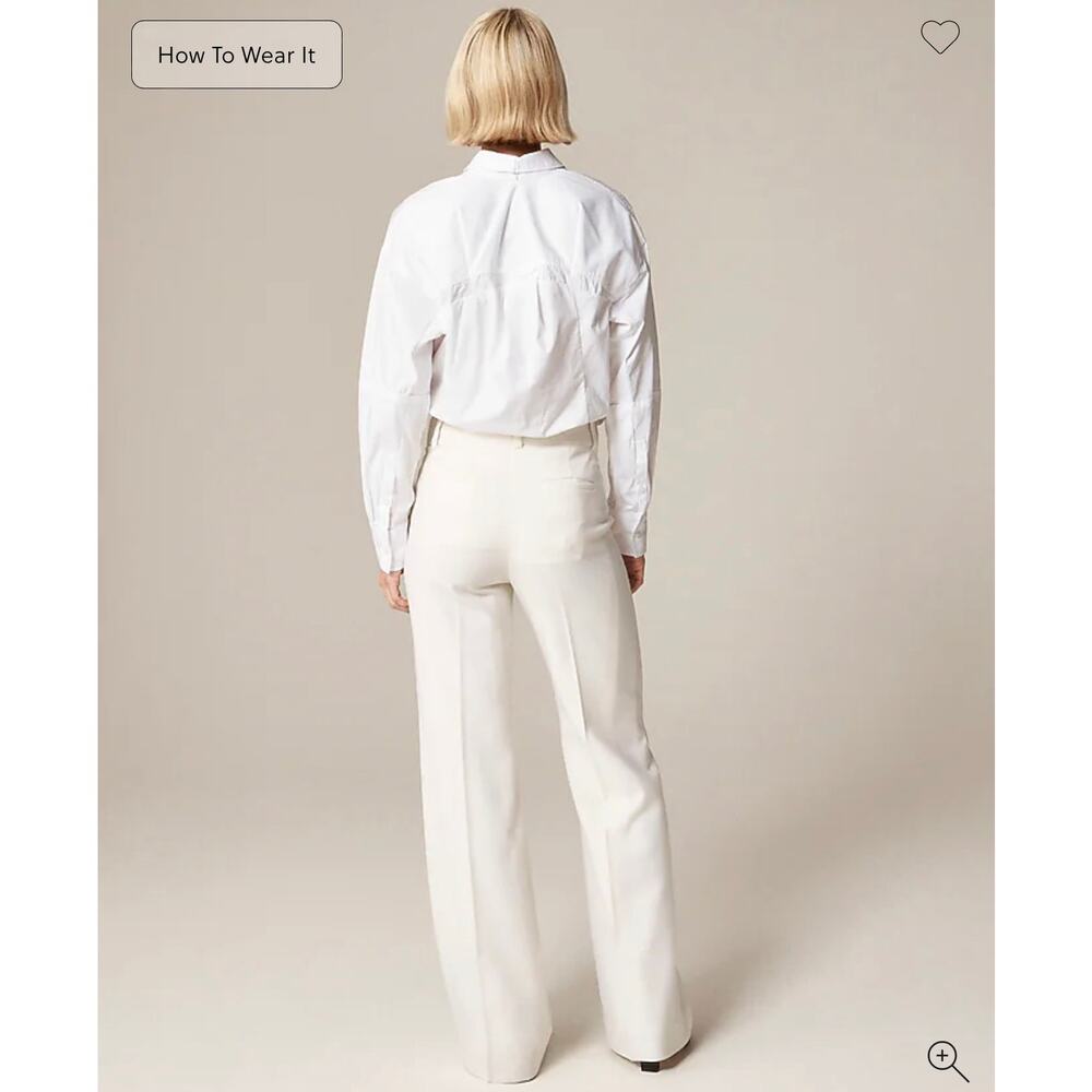 J. Crew Carolina pant in wool-blend flannel Black NWT size 8 - Picture 2 of 8